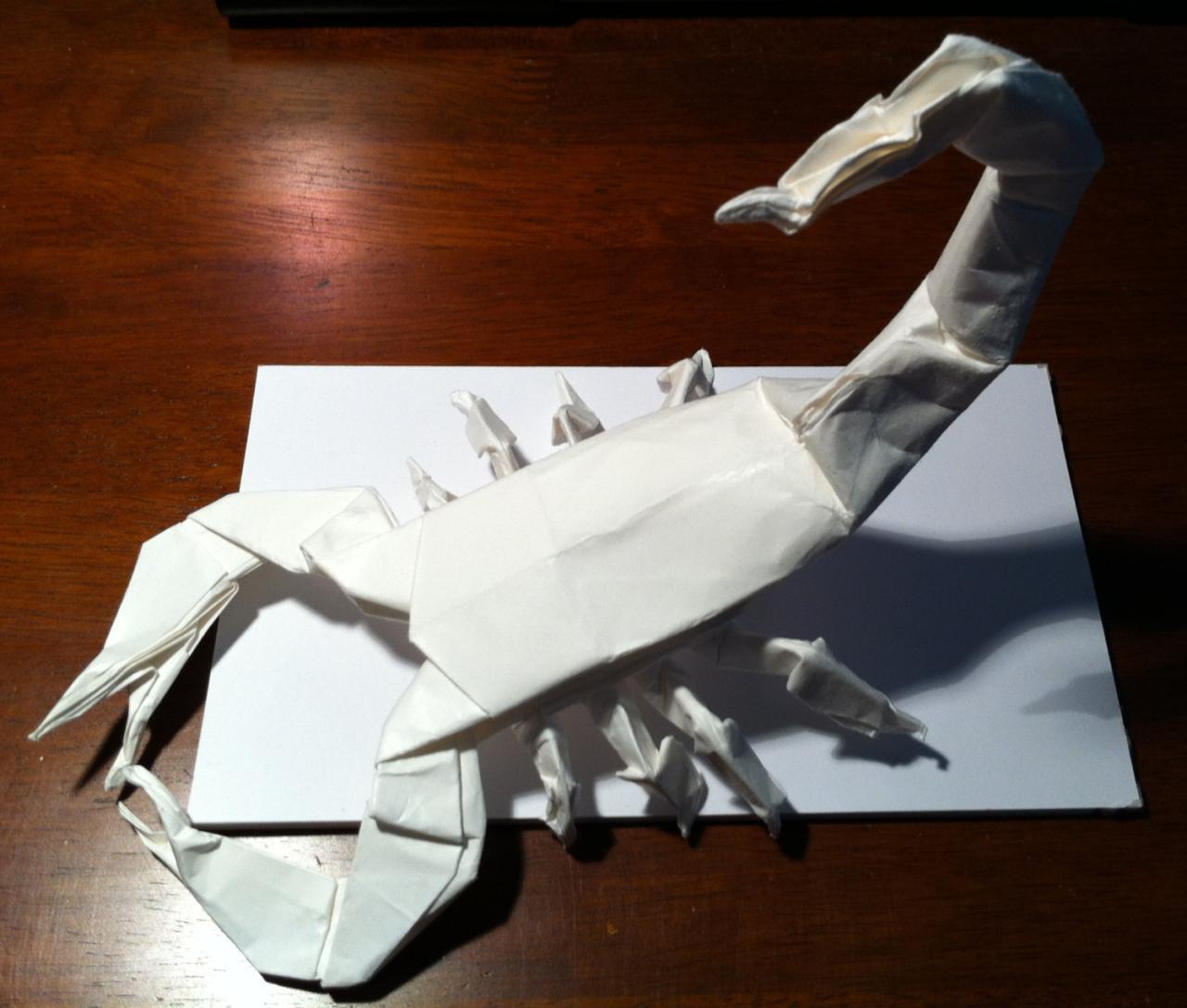 KERTAS ORIGAMI MEMBUAT KALAJENGKING | TUTORIAL | how to make a scorpion ...