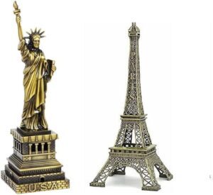 Amazon.com: Ak Handicraft Statue Of Liberty (6 Inch), Eiffel Tower (7 ...
