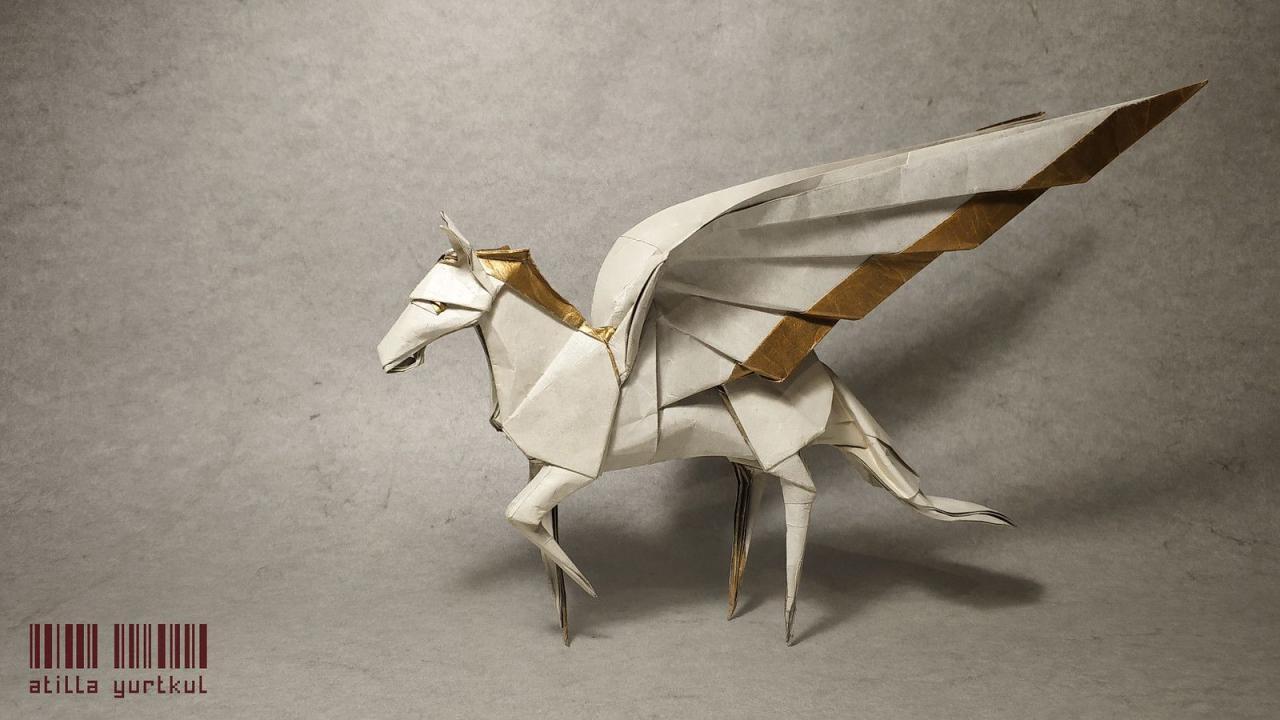 PEGASUS | Origami art, Origami paper art, Origami design