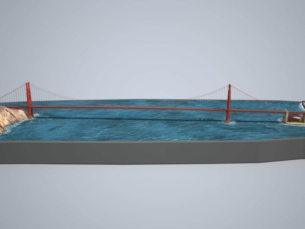 Golden Gate Bridge - 3D Model by SQUIR Golden Gate Bridge - 3D Model by SQUIR
