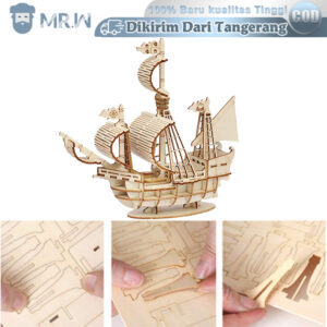 Jual 1set Ship Model Kit DIY Model Kapal Bajak Laut Puzzle 3d Kayu ...