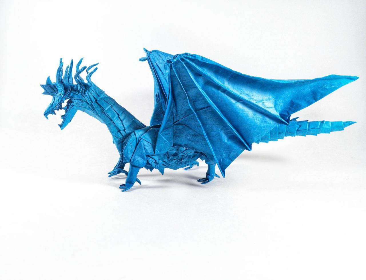 Ancient Dragon v1 and v2 | designed by Satoshi Kamiya folded by me : r ...